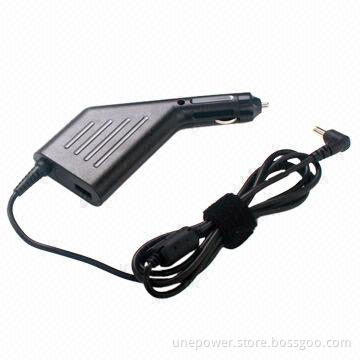 19V 3.42A 65W In-Car Charger for Acer Laptop Cigarette Type with USB Slot Black 5.5*1.7mm L-tip